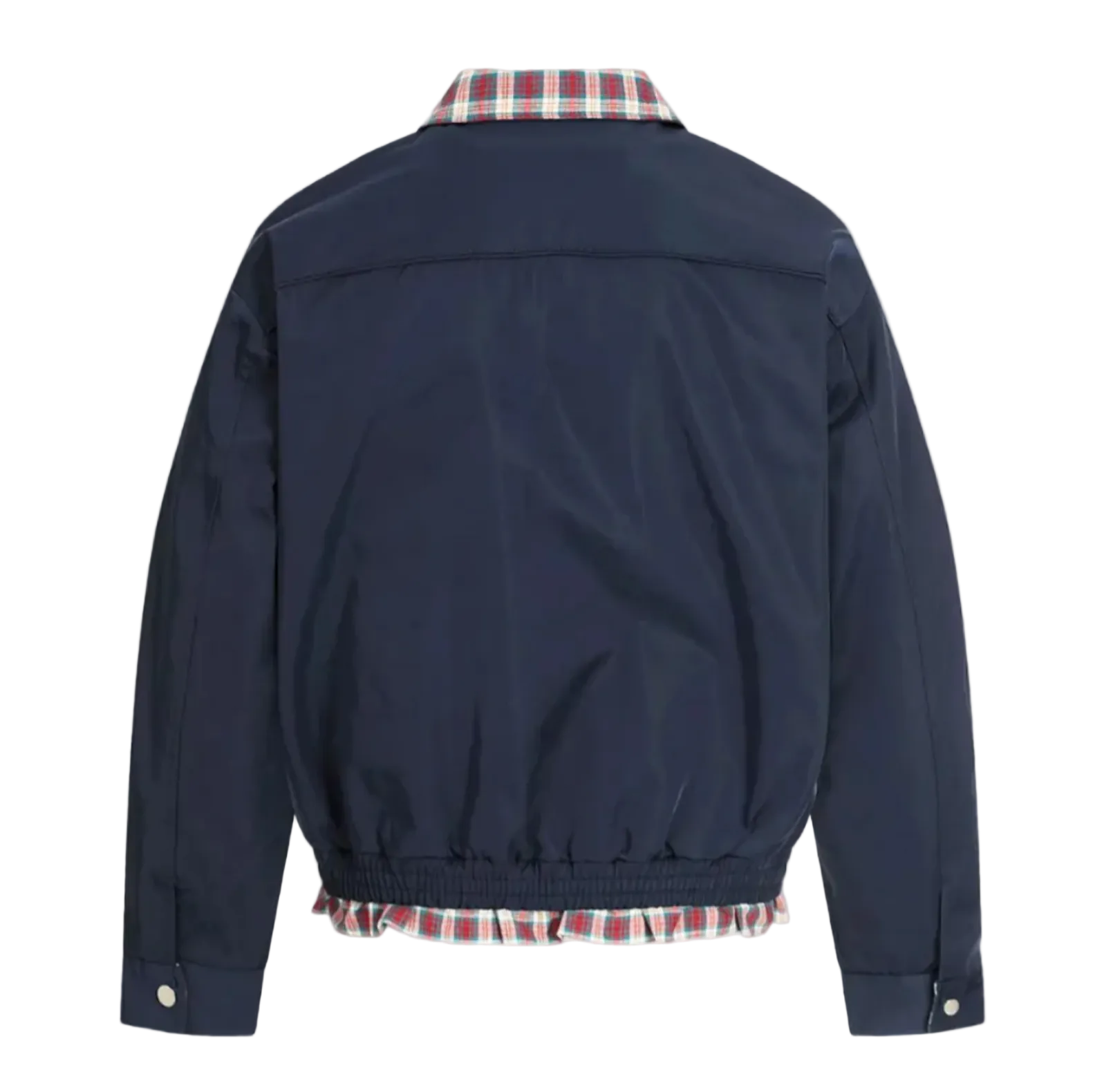 newgarments - Faux Two-Piece Plaid Layered Workwear Jacket