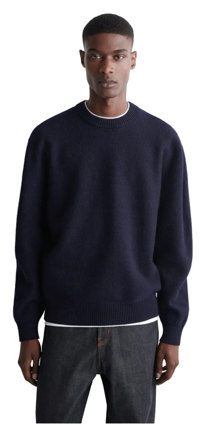 cos - BOILED-WOOL CREW-NECK JUMPER