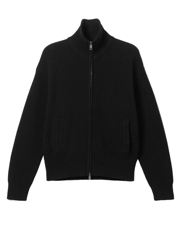 Weekday - LOOSE-FIT KNITTED CARDIGAN WITH ZIPPER AND HIGH NECK